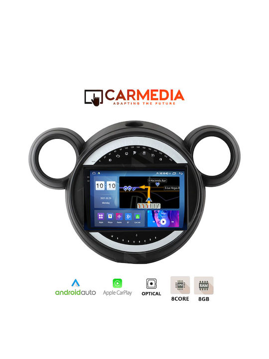 Carmedia Car-Audiosystem für Mini Landsmann / Paceman 2010-2016 (Bluetooth/USB/AUX/WiFi/GPS/Apple-Carplay/Android-Auto) mit Touchscreen 9.5"