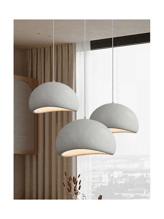 Atman Verstellbar Hängelampe Weiß Boho mit Fassung E27 30x17x120cm.