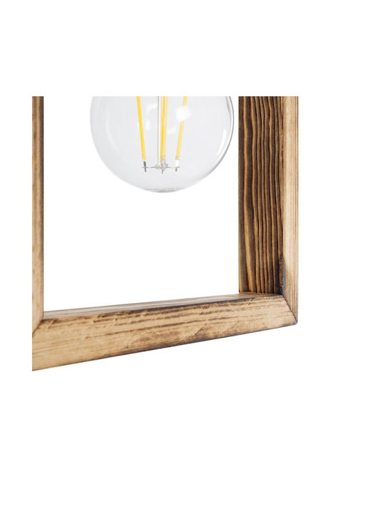 GloboStar Edison Pendant Light Beige with Socket E27 18.5x18.5x66cm
