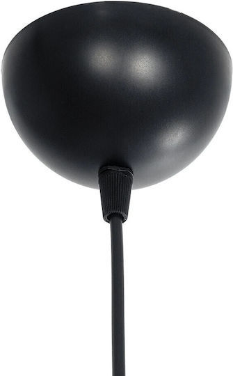 GloboStar Rattan Pendant Light Black Boho with Socket E27 55x55x90cm