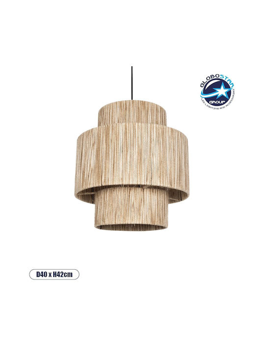 GloboStar Pendant Light Beige Boho with Socket E27 39x39x80cm