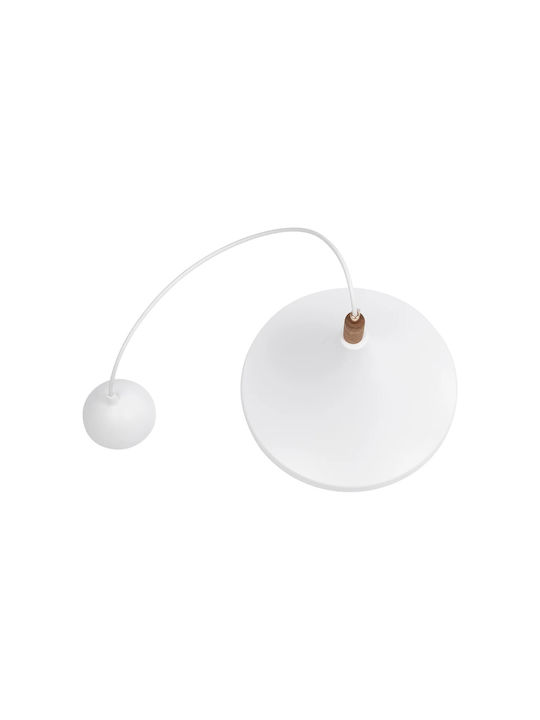 GloboStar Belfry Hängelampe Weiß Glocke mit Fassung E27 29.5x29.5x90cm.