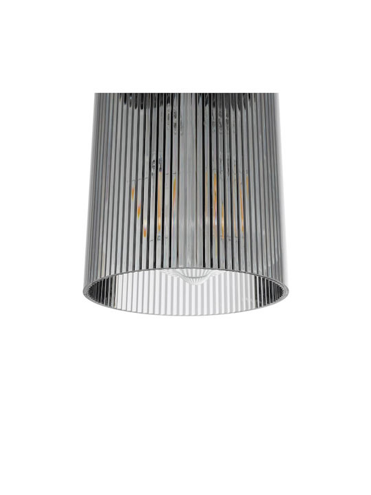 GloboStar Torus Κρεμαστό Φωτιστικό Μαύρο με Ντουί E27 10x10x77εκ.
