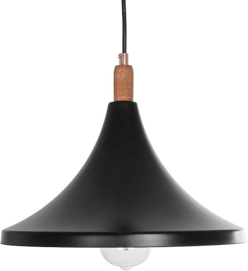GloboStar Belfry Pendant Light Black Bell with Socket E27 29.5x29.5x90cm