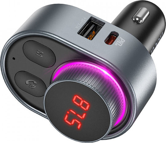 Hoco FM Car Transmitter E72 with Bluetooth / USB / Type-C
