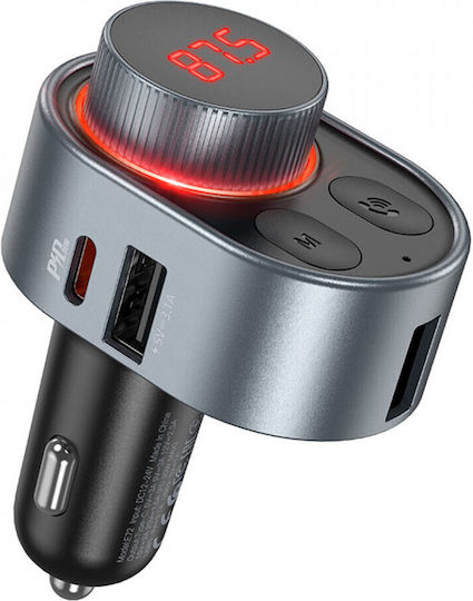 Hoco FM Car Transmitter E72 with Bluetooth / USB / Type-C