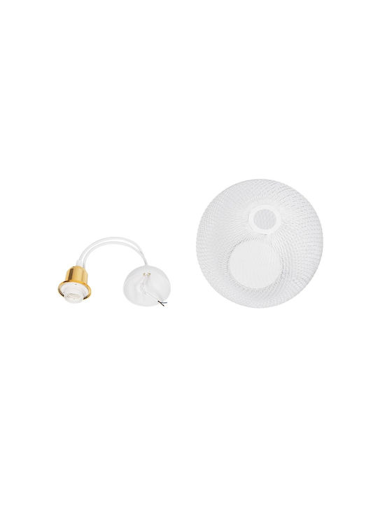 GloboStar Wire Pendant Light White Grid with Socket E27 29x29x90cm