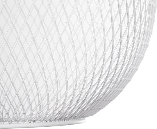 GloboStar Wire Hängelampe Weiß Raster mit Fassung E27 29x29x90cm.