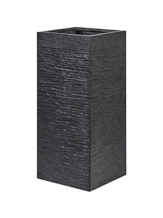 Beliani Πιθάρι Πλαστικό Black 26x26x60εκ.