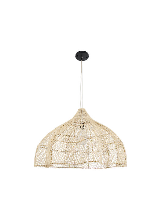 GloboStar Adeje Deckenleuchte Beiges Boho Raster mit Lampenbirnensockel E27 80x80x55cm