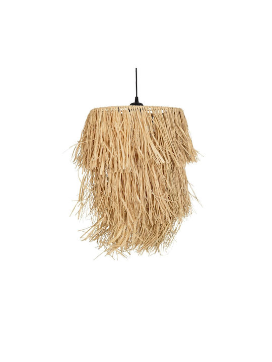GloboStar Weg Hängelampe Beige Boho mit Fassung E27 30x30x90cm.