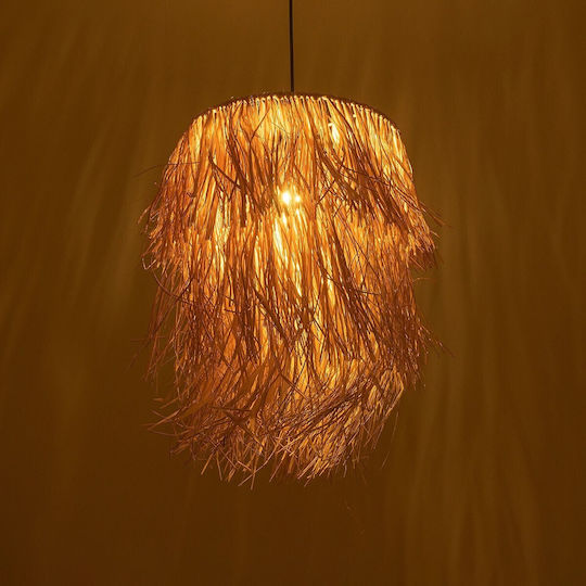 GloboStar Weg Pendant Light Beige Boho with Socket E27 30x30x90cm