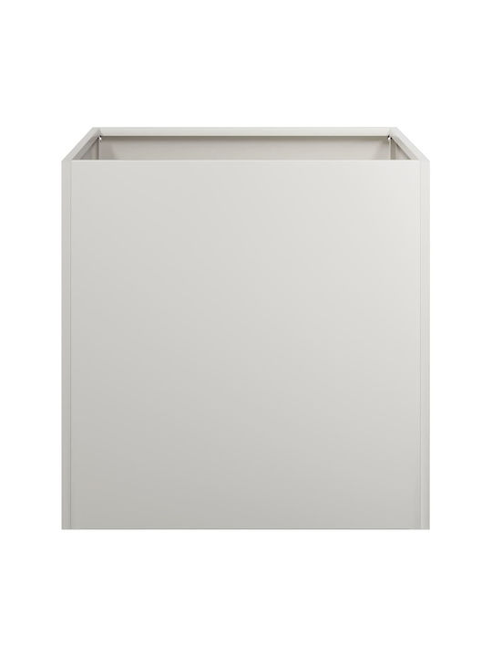 vidaXL Ζαρντινιέρα Μεταλλική Ασημι 40x40x40εκ.