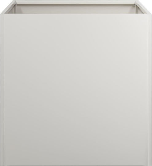 vidaXL Metallic Silver Planter Box 40x40x40cm