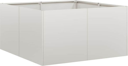 vidaXL Planter Box Metal Silver 80x80x40cm.