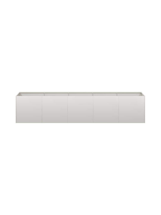 vidaXL Blumenkasten Metallisch Silver 200x40x40cm.