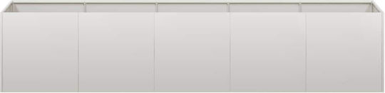 vidaXL Planter Box Metal Silver 200x40x40cm.