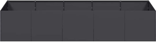 Vidaxl Pflanzkübel Schwarz 200x80x40 cm Stahl Schwarz