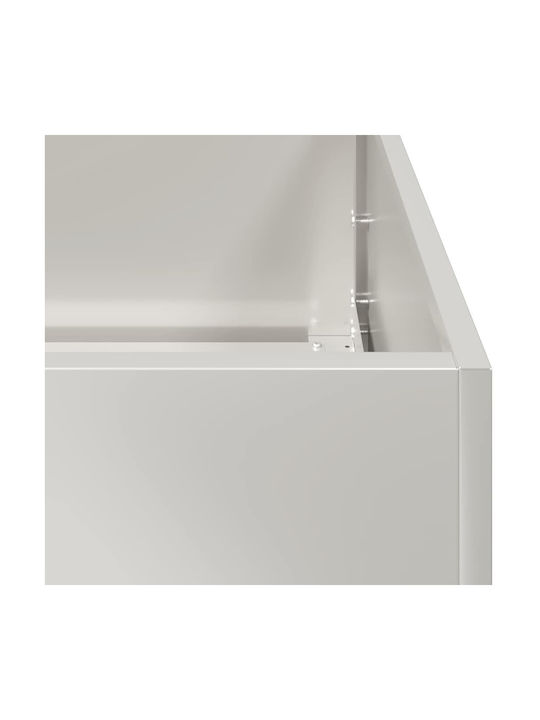 vidaXL Planter Box Metallic Silver 120x80x80cm.