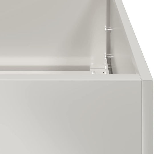 vidaXL Ζαρντινιέρα Μεταλλική Ασημι 120x80x80εκ.