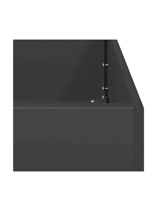 Vidaxl Planter Black 200x80x40 cm Steel Black