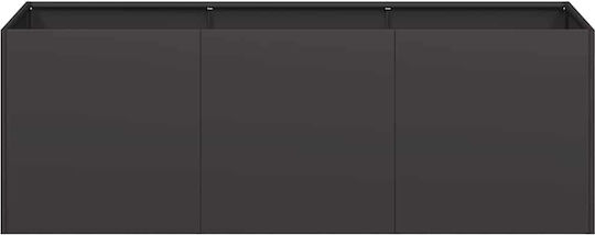 vidaXL Кутия за саксии Метал Черно 120x40x40см.