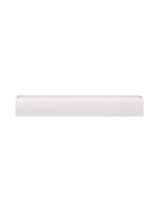 vidaXL Blumenkasten Metallisch Silver 280x40x40cm.