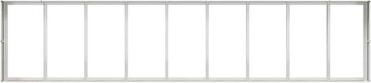 vidaXL Planter Box Metallic Silver 360x80x40cm.