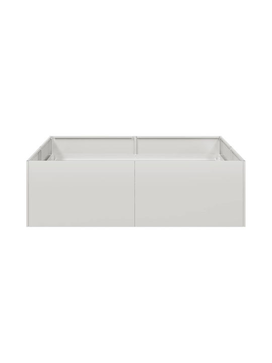 Vidaxl Ζαρντινιέρα 100x100x30 Εκ Ανοξείδωτο Ατσάλι Ασήμι