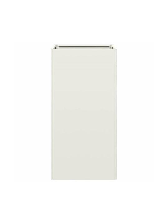 vidaXL Planter Box Metallic White 40x40x80cm.