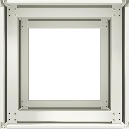 vidaXL Ζαρντινιέρα Μεταλλική Λευκή 40x40x80εκ.