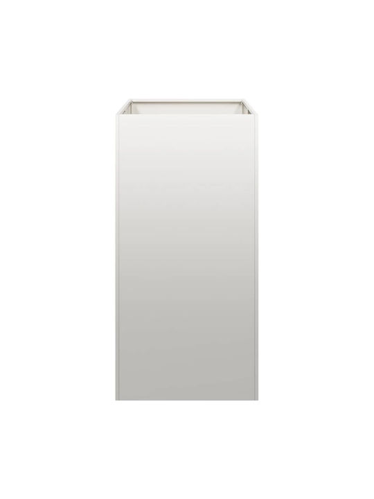 vidaXL Ζαρντινιέρα Μεταλλική Ασημι 40x80x80εκ.