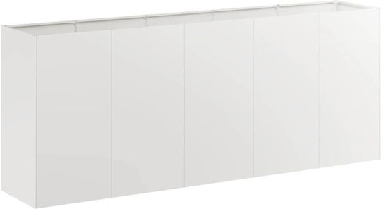 vidaXL Planter Box Metal Silver 200x40x80cm.