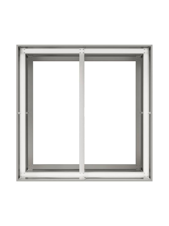 vidaXL Metallischer Silberner Blumenkasten 80x80x80cm