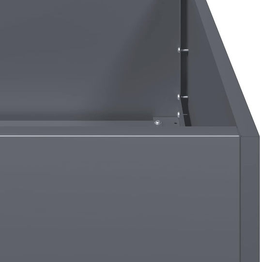vidaXL Planter Box Metallic Charcoal 40x40x80cm.