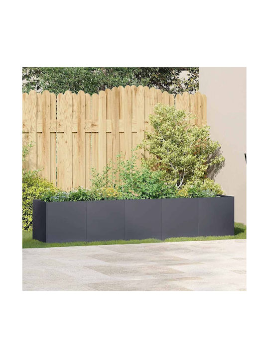 vidaXL Ζαρντινιέρα Μεταλλική Ανθρακί 200x40x40εκ.