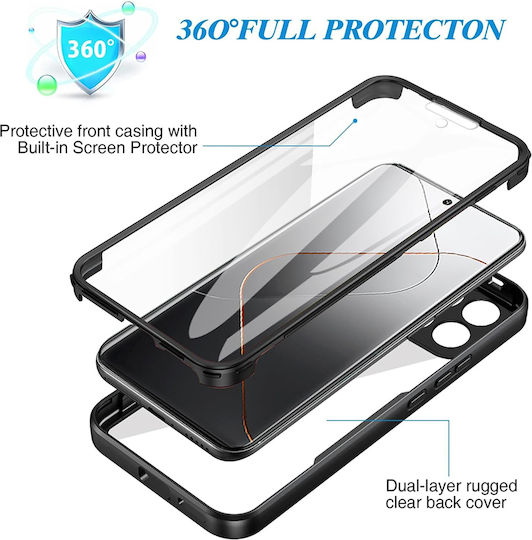 Techsuit ColorVerse 360 Full Cover Silicone Set with Tempered Glass Purple Xiaomi 14