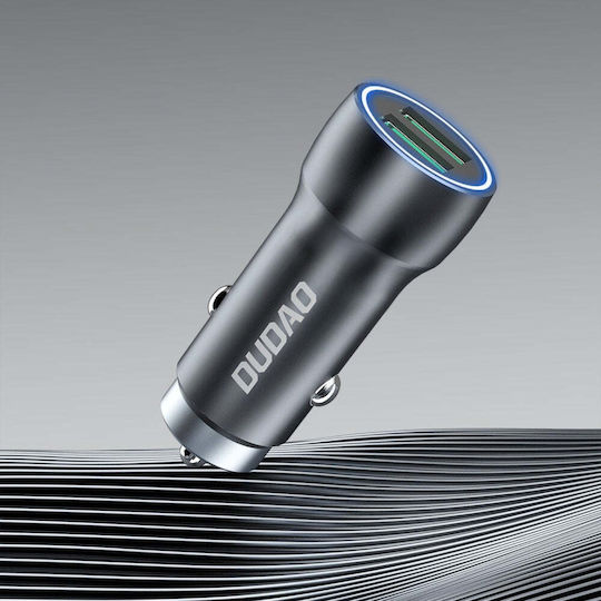 Dudao R4+ Auto-Ladegerät 18W 3A mit Anschlüssen: 2xUSB Schwarz Farbe