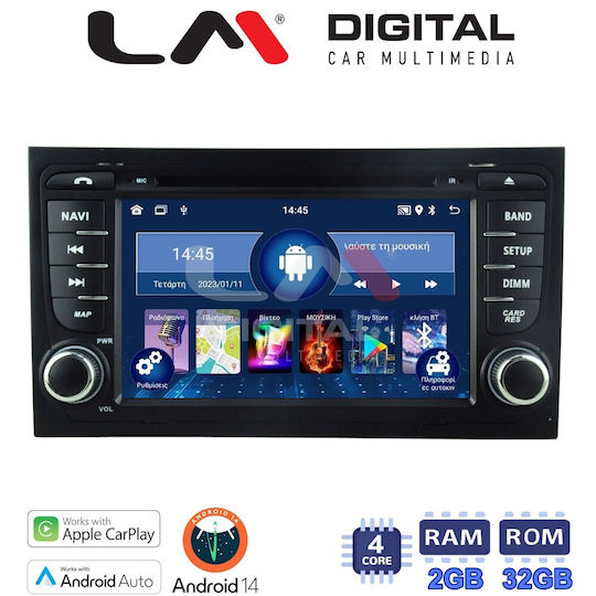 LM Digital Автомобилна Аудио Система (Блутут/USB/AUX/WiFi/GPS/Apple-Carplay/Android-Auto)