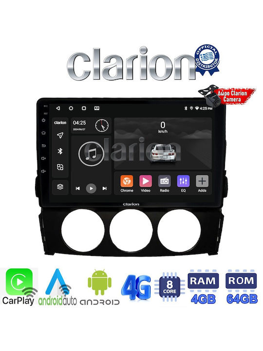 Clarion Car Audio System for Mazda MX-5 2005 > 2015 (Bluetooth/USB/WiFi/GPS/Apple-Carplay/Android-Auto) with Touch Screen 9"