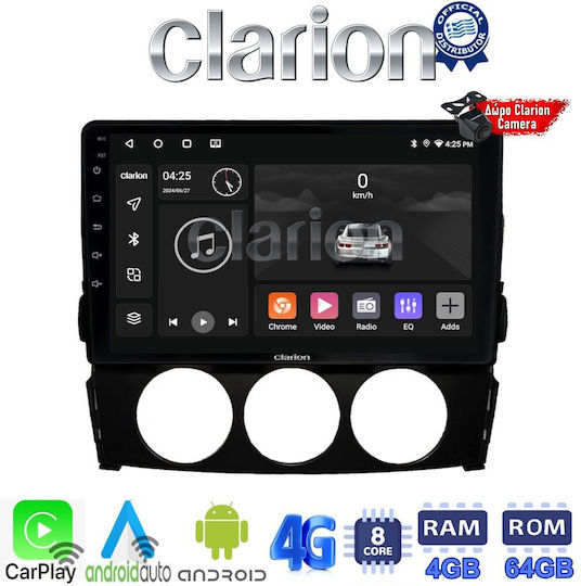 Clarion Car Audio System for Mazda MX-5 2005 > 2015 (Bluetooth/USB/WiFi/GPS/Apple-Carplay/Android-Auto) with Touch Screen 9"