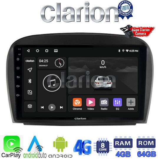 Clarion Car Audio System for Mercedes-Benz SL 2009 > 2014 (Bluetooth/USB/WiFi/GPS/Apple-Carplay/Android-Auto) with Touch Screen 9"