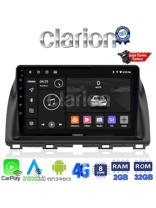 Clarion Ηχοσύστημα Αυτοκινήτου για Mazda CX-5 2013>2017 (Bluetooth/USB/WiFi/GPS/Apple-Carplay/Android-Auto) με Οθόνη Αφής 9"