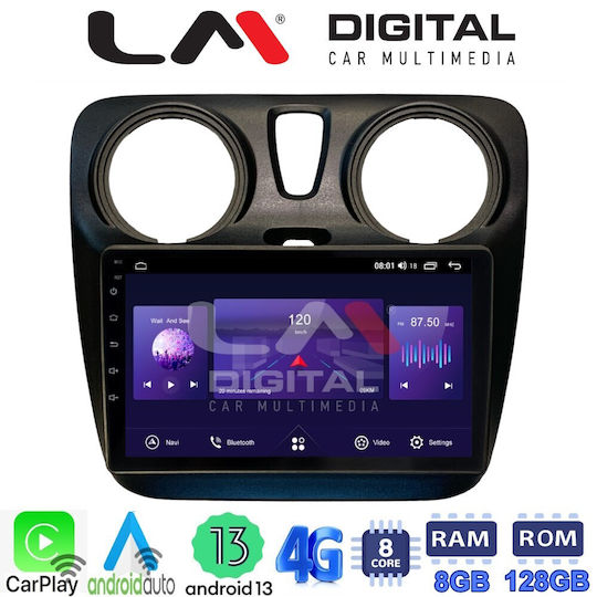 LM Digital Ηχοσύστημα Αυτοκινήτου για Renault Dokker Dacia Dokker / Lodgy Dokker 2012+ (Bluetooth/USB/WiFi/GPS/Apple-Carplay/Android-Auto) με Οθόνη Αφής 9"