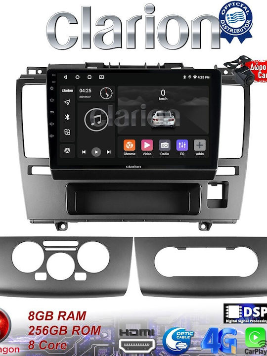 Clarion Car Audio System for Nissan Tiida 2004 > 2012 (Bluetooth/USB/WiFi/GPS/Apple-Carplay/Android-Auto) with Touch Screen 9"