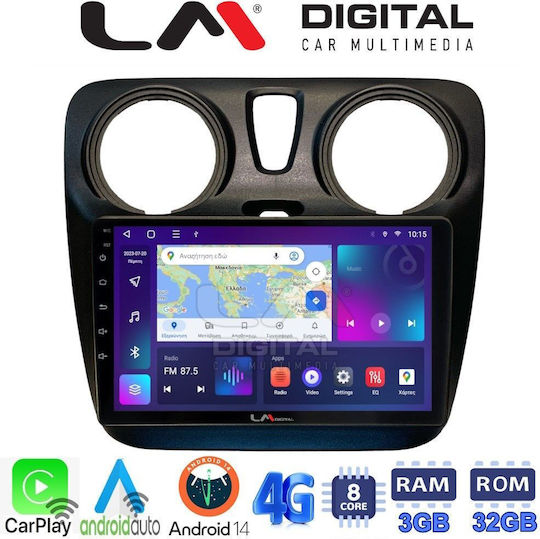 LM Digital Ηχοσύστημα Αυτοκινήτου για Renault Dokker Dacia Dokker 2012 > (Bluetooth/USB/WiFi/GPS/Apple-Carplay/Android-Auto)