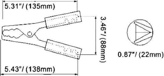 Crocodile Clips AT-0031CU 01.113.0076 4pcs
