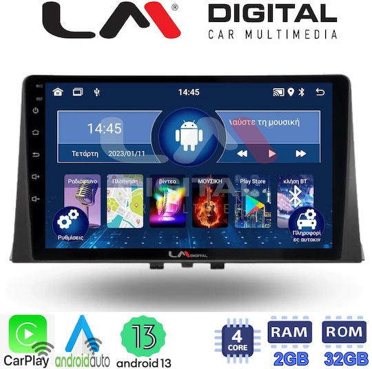 LM Digital Car Audio System for Peugeot Partner Toyota Proace Citroen Berlingo Honda City Partner 2009+ (Bluetooth/USB/WiFi/GPS/Apple-Carplay/Android-Auto) with Touch Screen 10.1"