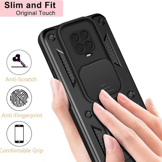 Techsuit Camshield Задна корица Силикон Черен (Galaxy Note 9Redmi Note 9S / 9 Pro / 9 Pro MaxOnePlus 9 Pro)