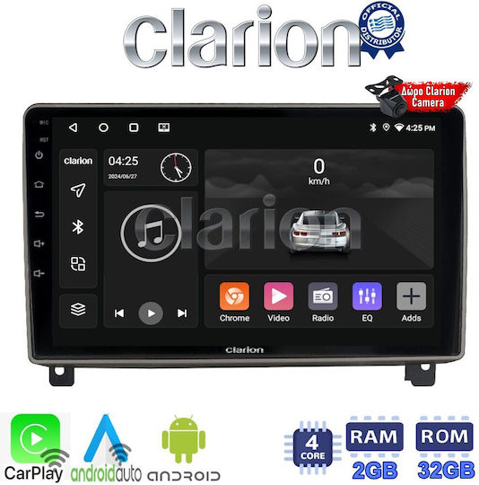 Clarion Car Audio System for Peugeot 407 2004 > 2011 (Bluetooth/USB/WiFi/GPS/Apple-Carplay/Android-Auto) with Touch Screen 9"